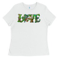 White love with shamrock Ladies Tee - RanaPortraitStore