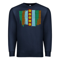 Navy Western Sunflower Farm Life Brush Strokes Premium Sweatshirt - Bettercallsaul