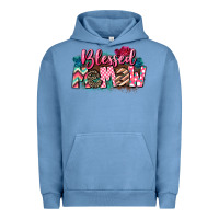 Pigment Pebble Blue Blessed memaw Mother's Day Urban Hoodie - CowGirlArtShop
