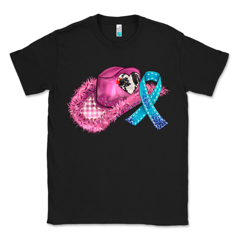 Cowboy Hat And Cancer Ribbon Classic Tee by AdoDesignShop | Teevron