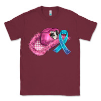 Burgundy cowboy hat and cancer ribbon Classic Tee - AdoDesignShop