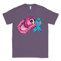 Lavender cowboy hat and cancer ribbon Classic Tee - AdoDesignShop