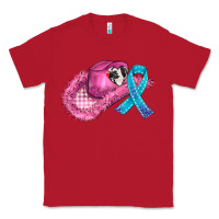 Red cowboy hat and cancer ribbon Classic Tee - AdoDesignShop