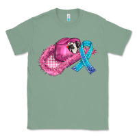 Sage cowboy hat and cancer ribbon Classic Tee - AdoDesignShop