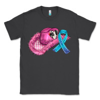 Smoke cowboy hat and cancer ribbon Classic Tee - AdoDesignShop