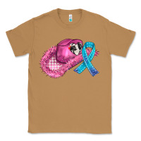 Toasted Coconut cowboy hat and cancer ribbon Classic Tee - AdoDesignShop