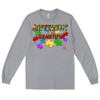 Heather Grey different is beautiful Long Sleeve Tee - JahusDesignShop