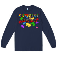 Navy different is beautiful Long Sleeve Tee - JahusDesignShop