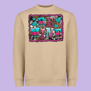 Be Mine Western Valentine's Day Heavyweight Sweatshirt Designed By Adodesignshop