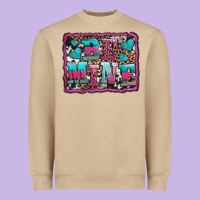 Be Mine Western Valentine's Day Heavyweight Sweatshirt Designed By Adodesignshop