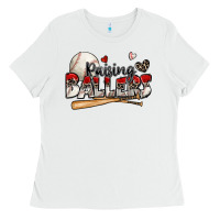 White raising ballers baseball Ladies Tee - Zillion Design Studio