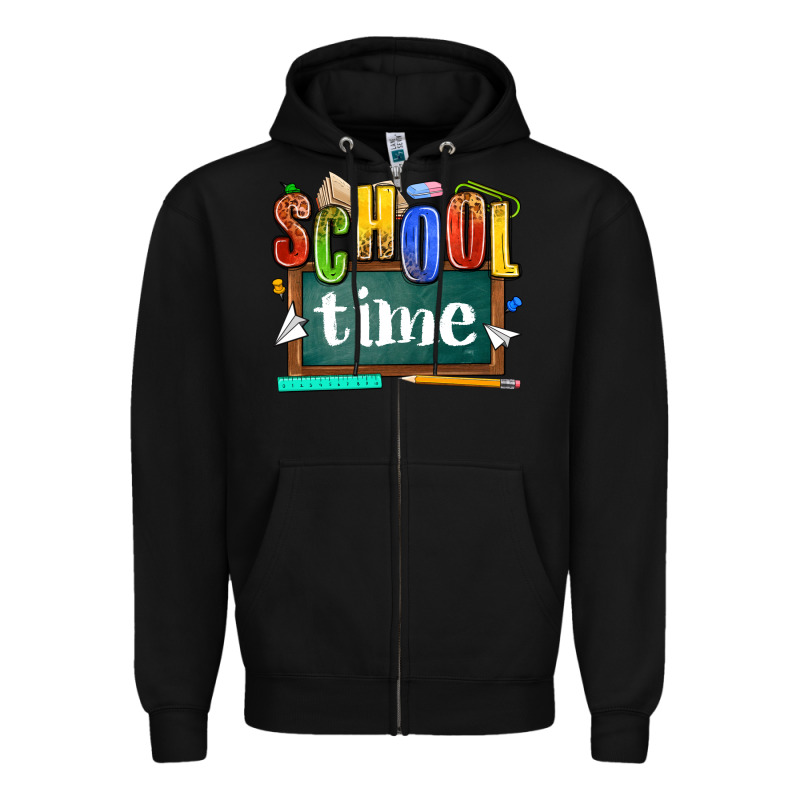 School Time Zipper Hoodie by NancyCooperArtShop | Teevron