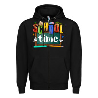 Black school time Zipper Hoodie - NancyCooperArtShop