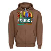 Chestnut school time Zipper Hoodie - NancyCooperArtShop