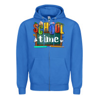 True Royal school time Zipper Hoodie - NancyCooperArtShop