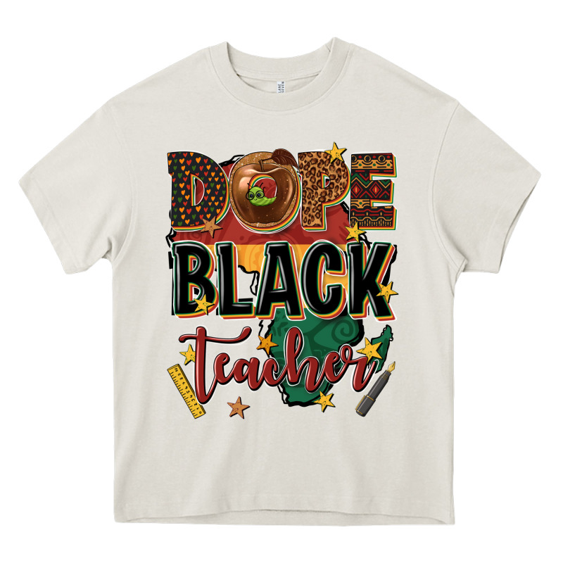 Dope Black Teacher Heavy Core Tee by texasbilliewilder | Teevron