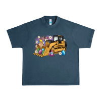 Midnight Navy easter bulldozer bunny egg leopard Urban Heavy Tee - Artiststas