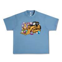 Pebble Blue easter bulldozer bunny egg leopard Urban Heavy Tee - Artiststas