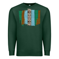 Sports Green Western Farm Life Cowhide Brush Strokes Premium Sweatshirt - Bettercallsaul