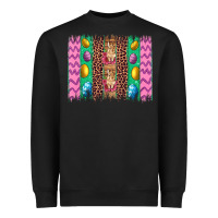 Black easter leopard egg bunny brush stroke Heavyweight Sweatshirt - Artiststas