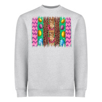 Heather Grey easter leopard egg bunny brush stroke Heavyweight Sweatshirt - Artiststas