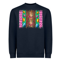 Navy easter leopard egg bunny brush stroke Heavyweight Sweatshirt - Artiststas