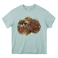 Arona leopard cowhide glitter patches Heavy Core Tee - Artiststas