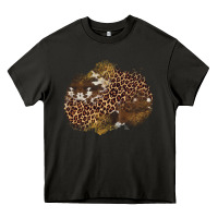 Asphalt leopard cowhide glitter patches Heavy Core Tee - Artiststas