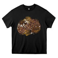Black leopard cowhide glitter patches Heavy Core Tee - Artiststas