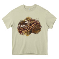 Mossy leopard cowhide glitter patches Heavy Core Tee - Artiststas