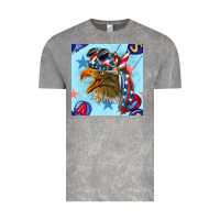 Cloud Rock mullet eagle with balloon seamless pattern Vintage Tee - BundleAndBundleShop