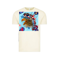 Vintage Arctic mullet eagle with balloon seamless pattern Vintage Tee - BundleAndBundleShop
