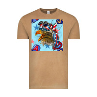 Vintage Camel mullet eagle with balloon seamless pattern Vintage Tee - BundleAndBundleShop