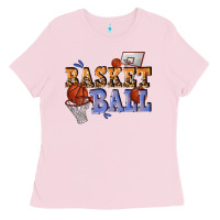 Bubblegum Pink basketball Ladies Tee - texasbilliewilder
