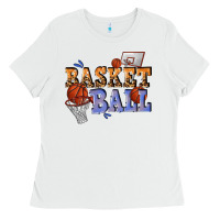 White basketball Ladies Tee - texasbilliewilder