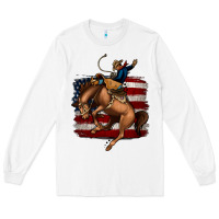 White Bucking Bronco Long Sleeve Tee - Jasminsmagicworld