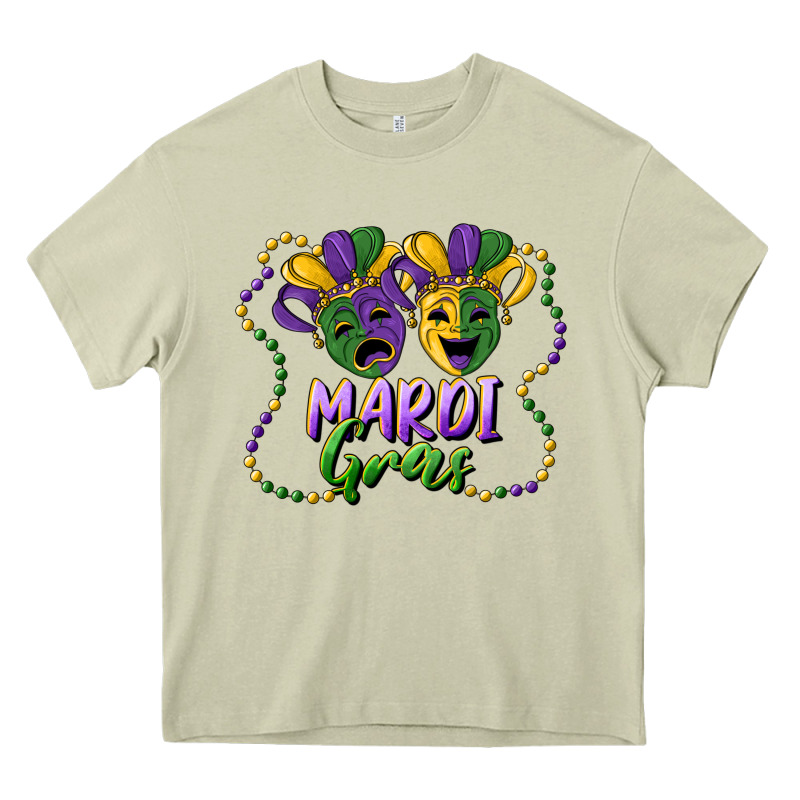 Mardi Gras Mask And Beads Heavy Core Tee by RanaPortraitStore | Teevron