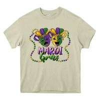 Mossy mardi gras mask and beads Heavy Core Tee - RanaPortraitStore