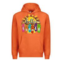Carrot hello summer with flip flops Premium Hoodie - NancyCooperArtShop