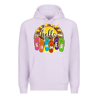 Lilac hello summer with flip flops Premium Hoodie - NancyCooperArtShop