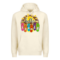 Sandshell hello summer with flip flops Premium Hoodie - NancyCooperArtShop