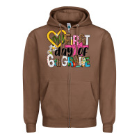 Chestnut my first day of 6th grade Zipper Hoodie - NancyCooperArtShop
