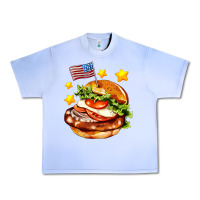 Grape Ice american flag and hamburger Urban Heavy Tee - AdoDesignShop
