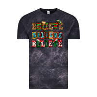 Cloud Black believe believe believe Vintage Tee - AdoDesignShop
