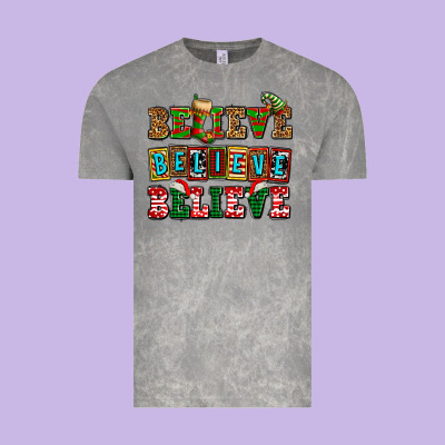 Believe Believe Believe Vintage Tee Designed By Adodesignshop