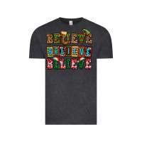 Vintage Black believe believe believe Vintage Tee - AdoDesignShop