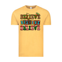 Vintage Mustard believe believe believe Vintage Tee - AdoDesignShop