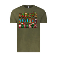Vintage Olive believe believe believe Vintage Tee - AdoDesignShop