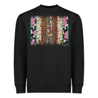 Black easter leopard cowhide bunny brush stroke Heavyweight Sweatshirt - Artiststas