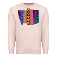 Pale Pink Western Farm Life Sunflower Brush Strokes Premium Sweatshirt - Bettercallsaul